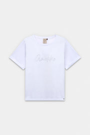 Weißes Kurzarm-T-Shirt