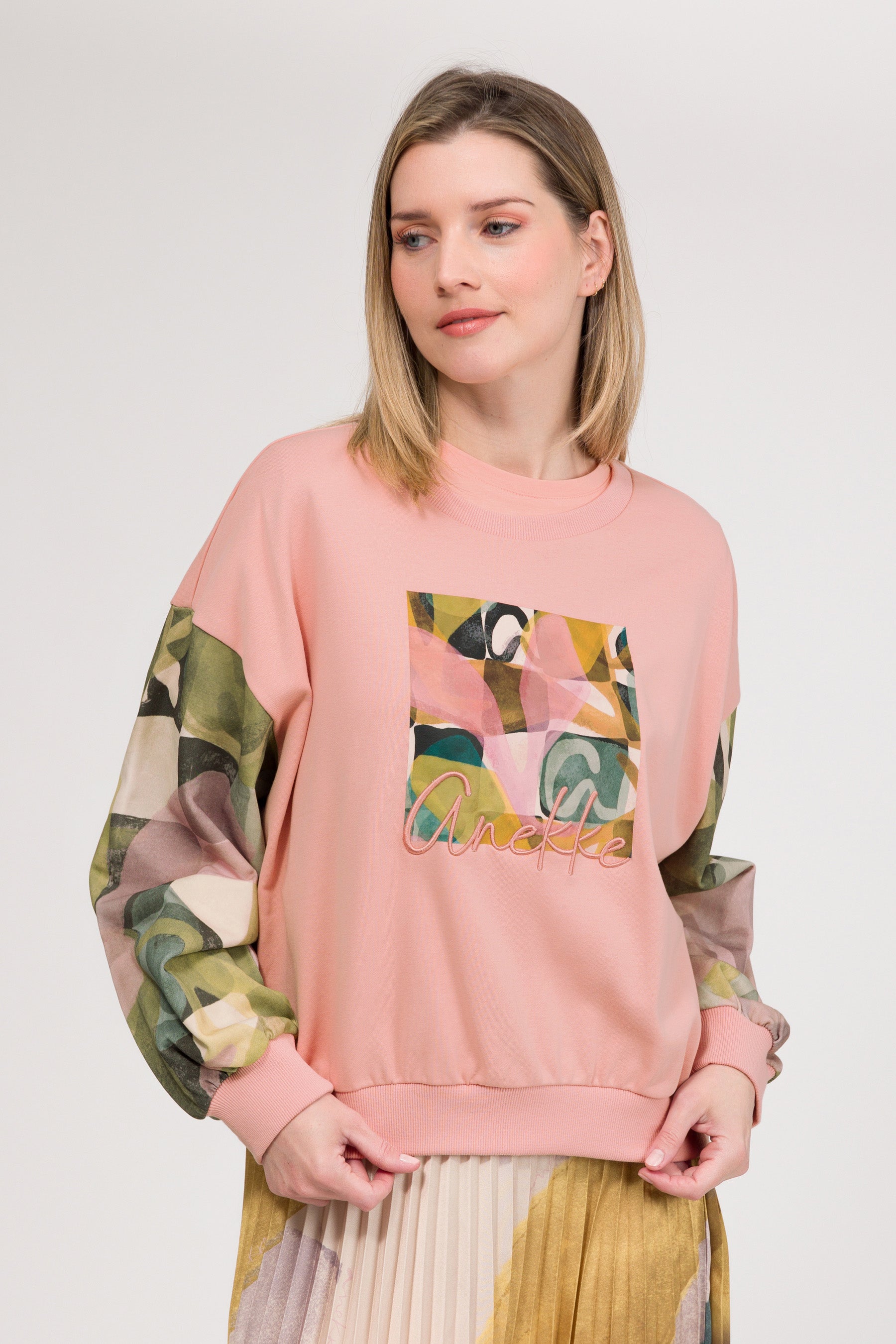 Langärmliges Sweatshirt rosa