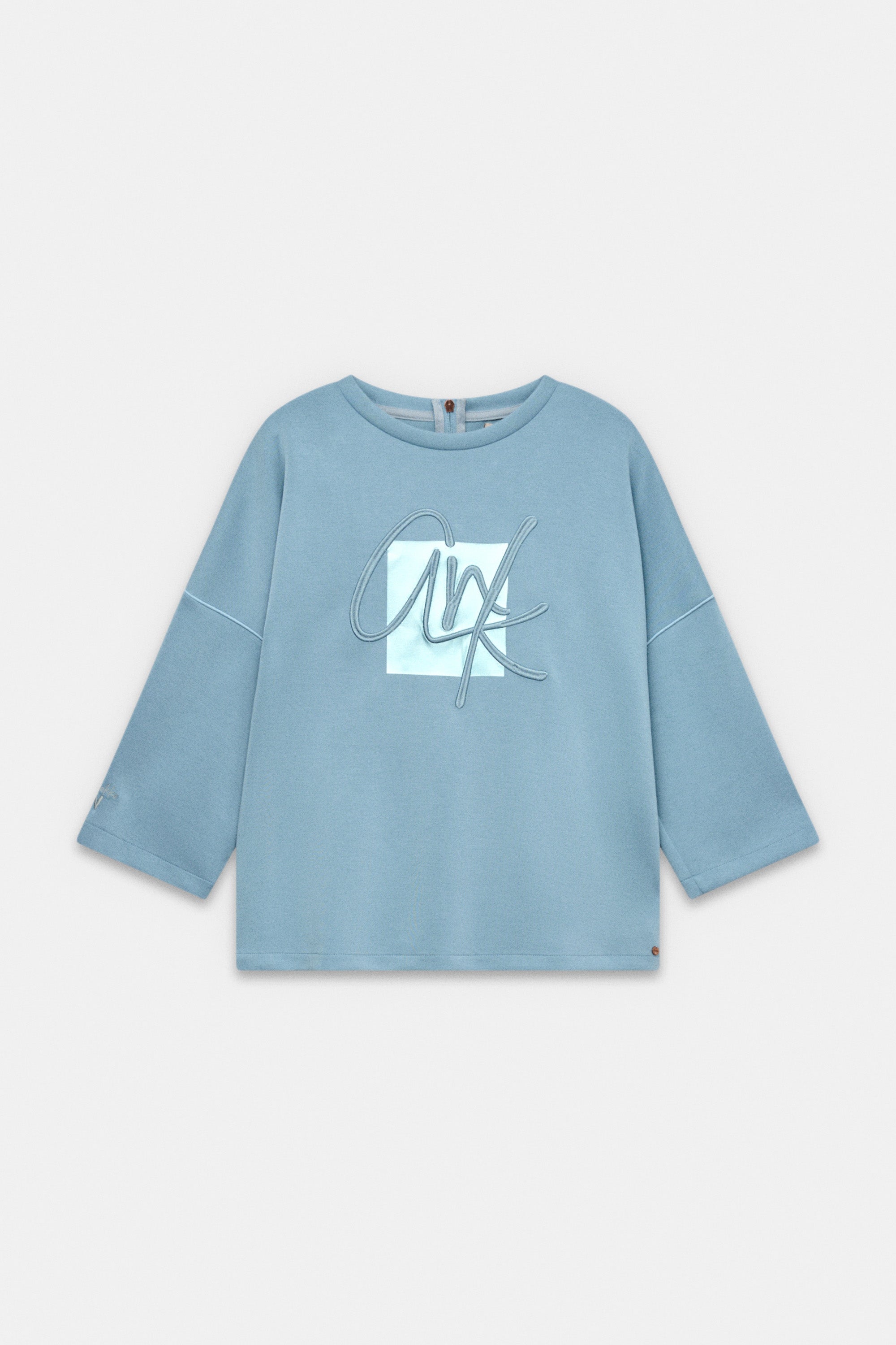 Kurzärmliges Sweatshirt blau