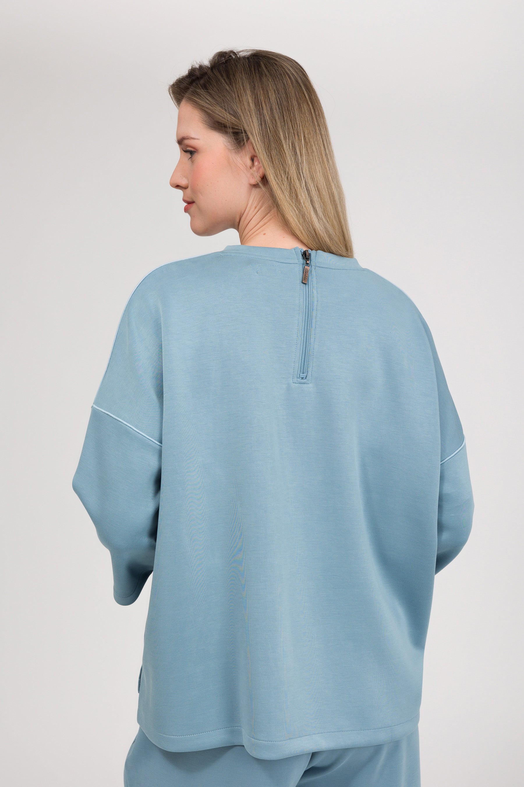 Kurzärmliges Sweatshirt blau