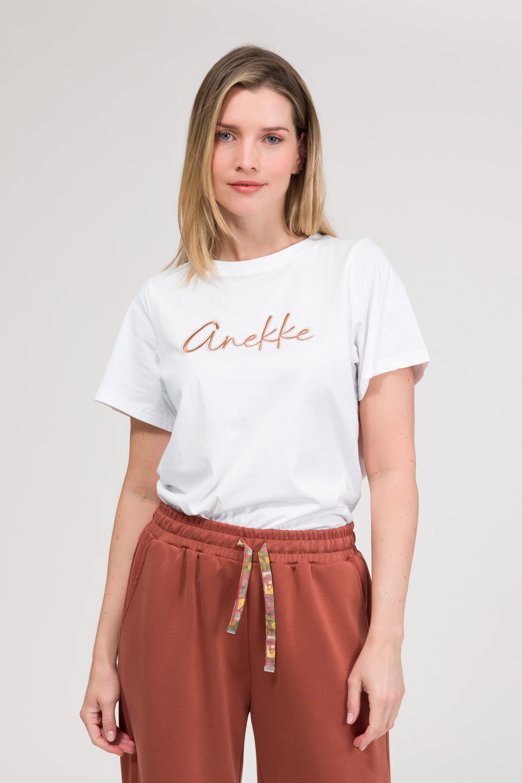 Weißes Kurzarm-T-Shirt