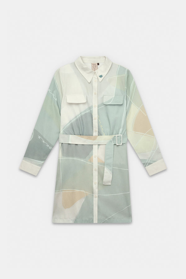 Langärmliges Kleid rosa