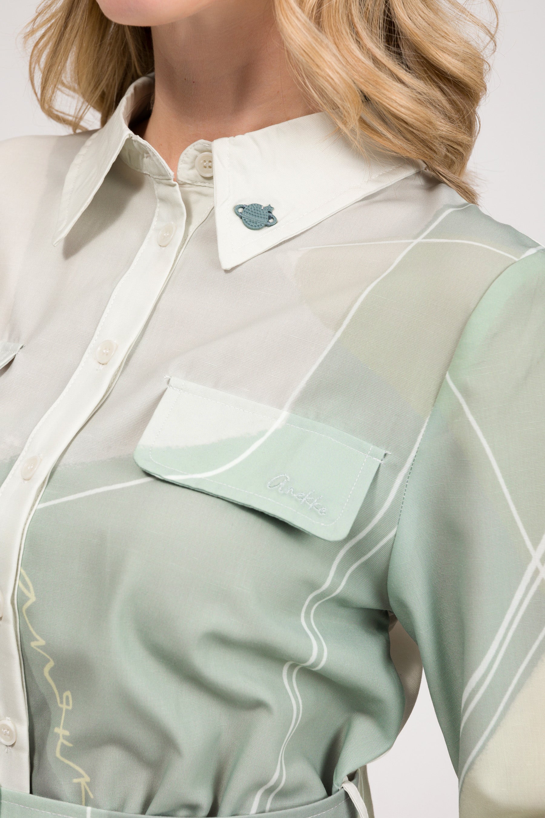 Langärmliges Kleid rosa