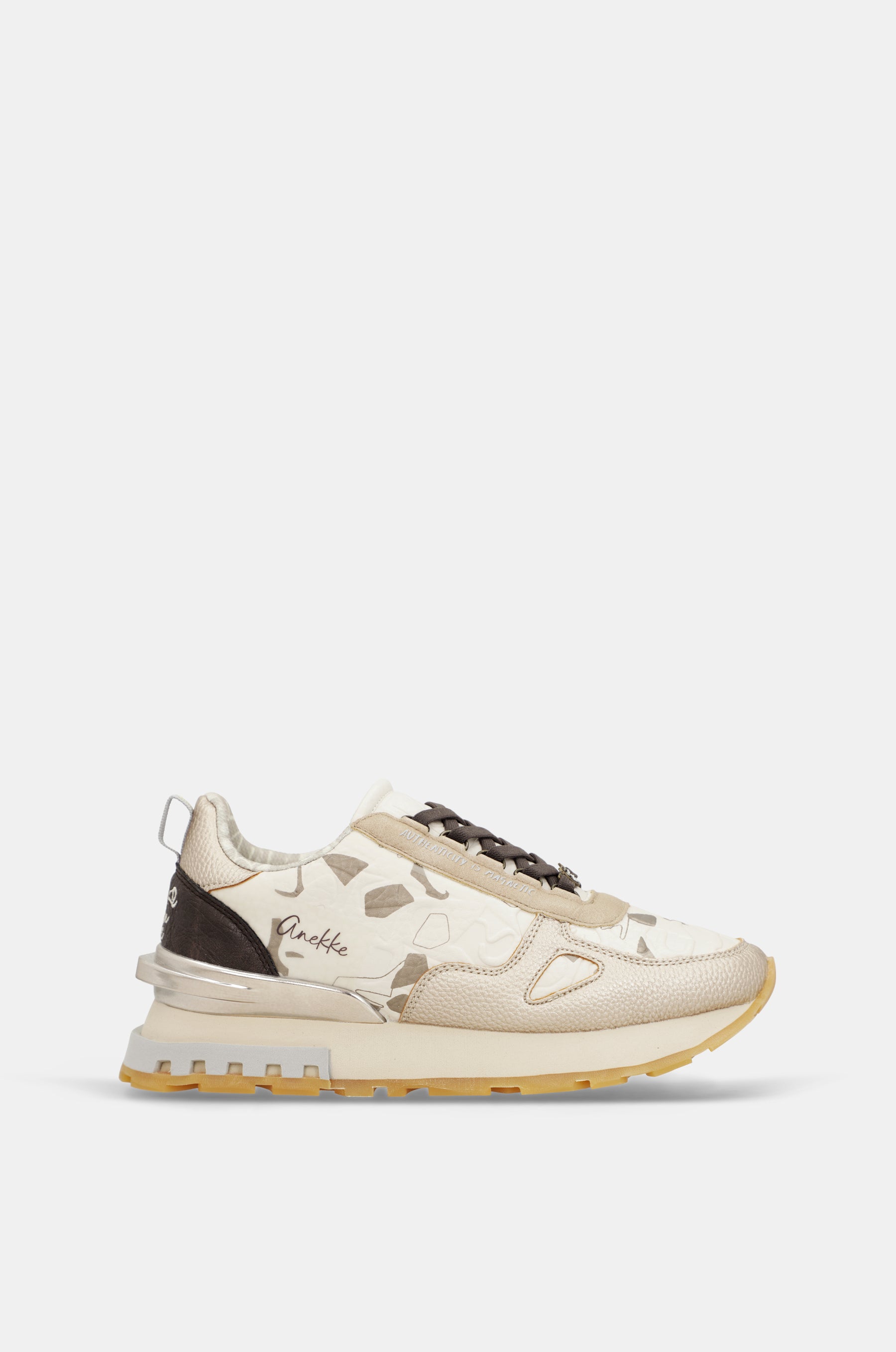 Beige-goldene Sneaker