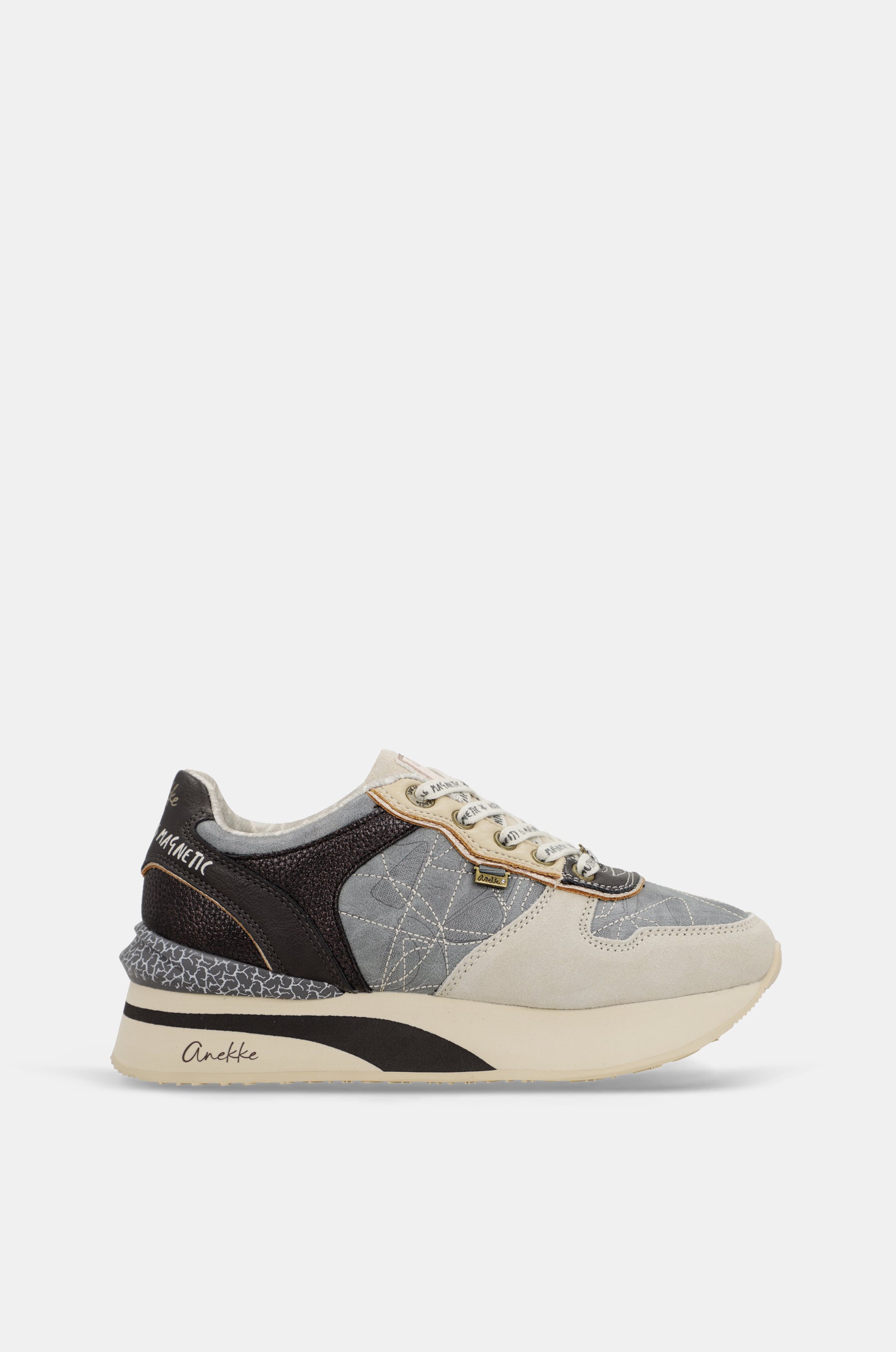 Blaue-beige Sneaker