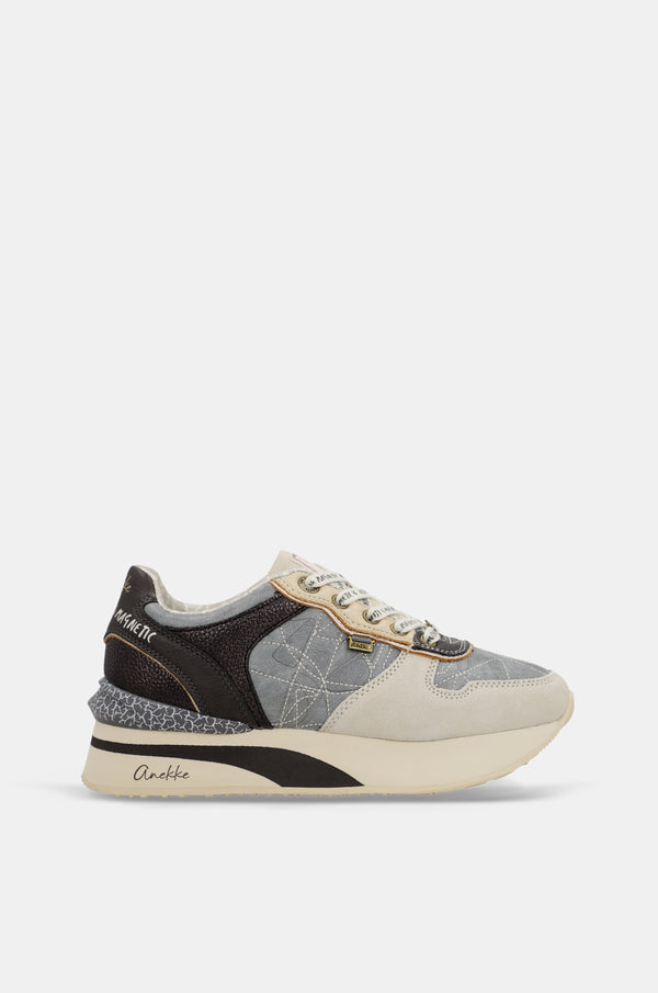 Blaue-beige Sneaker