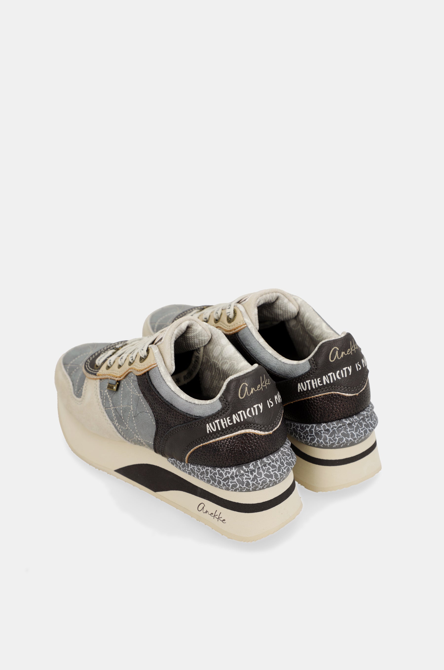 Blaue-beige Sneaker