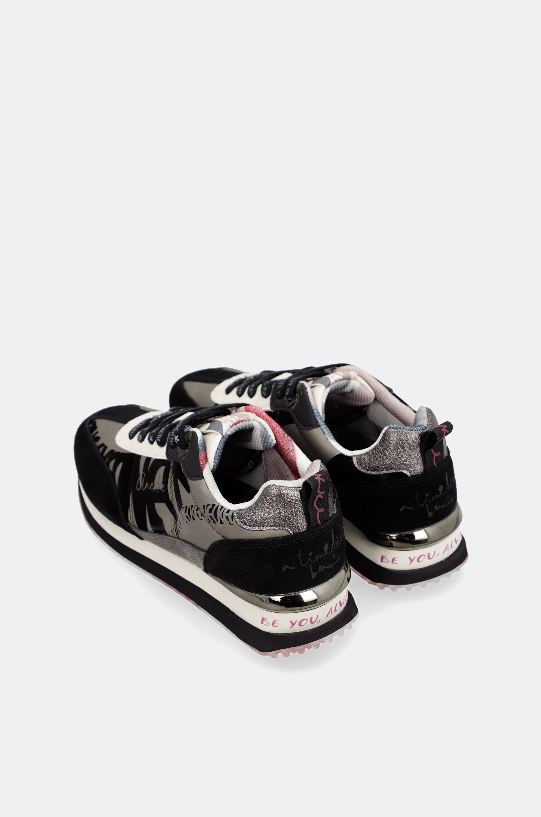 Schwarz-bleigraue Sneaker