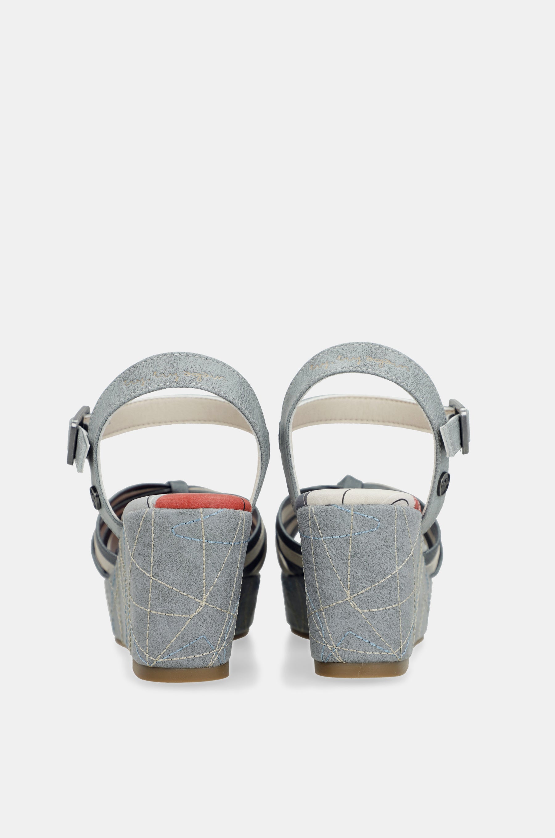 Blaue Auralis Kreuzsandalen