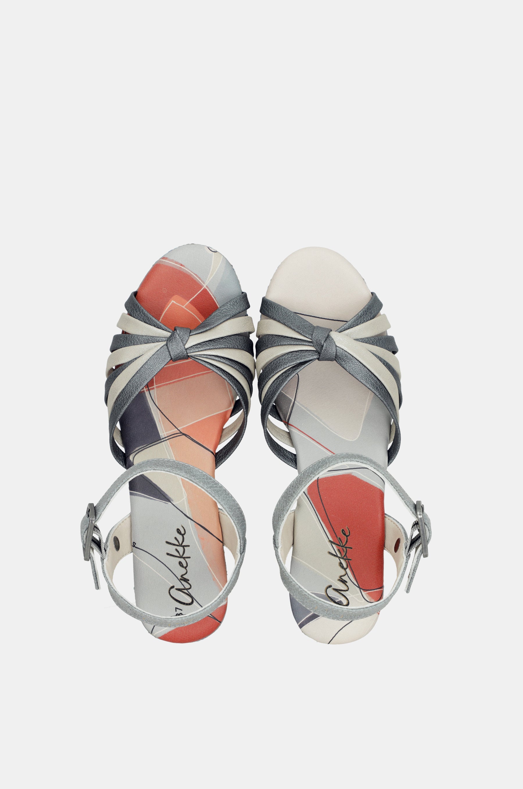 Blaue Auralis Kreuzsandalen