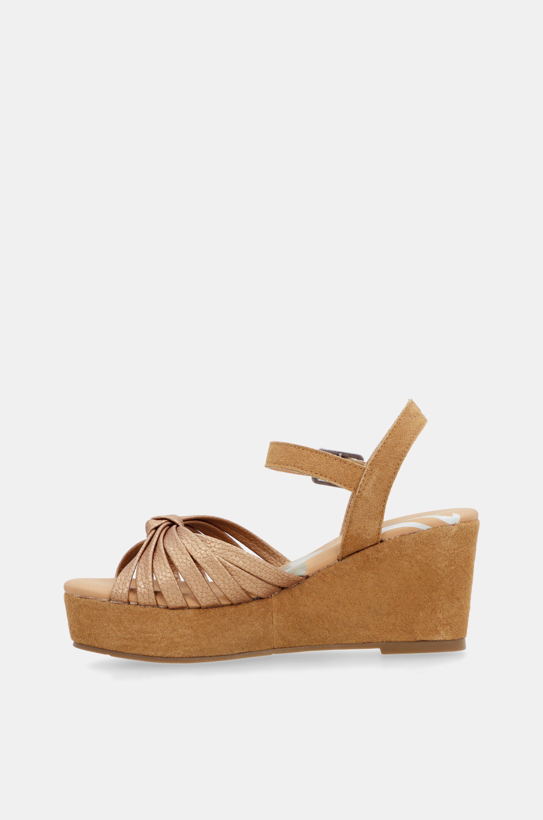 Zimtfarbene Gaia Kreuzsandalen