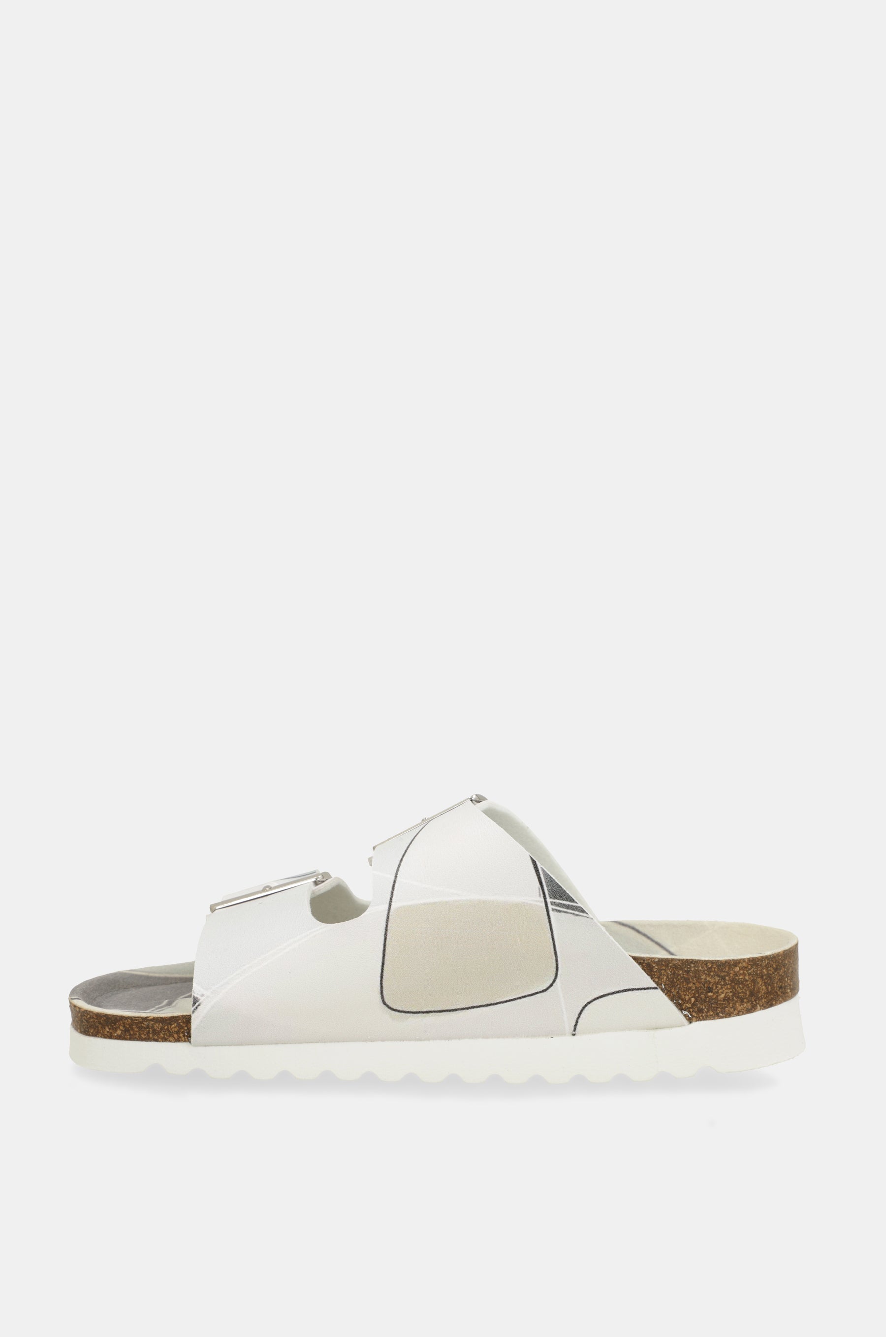 Blau-weiße Bio-Sandalen