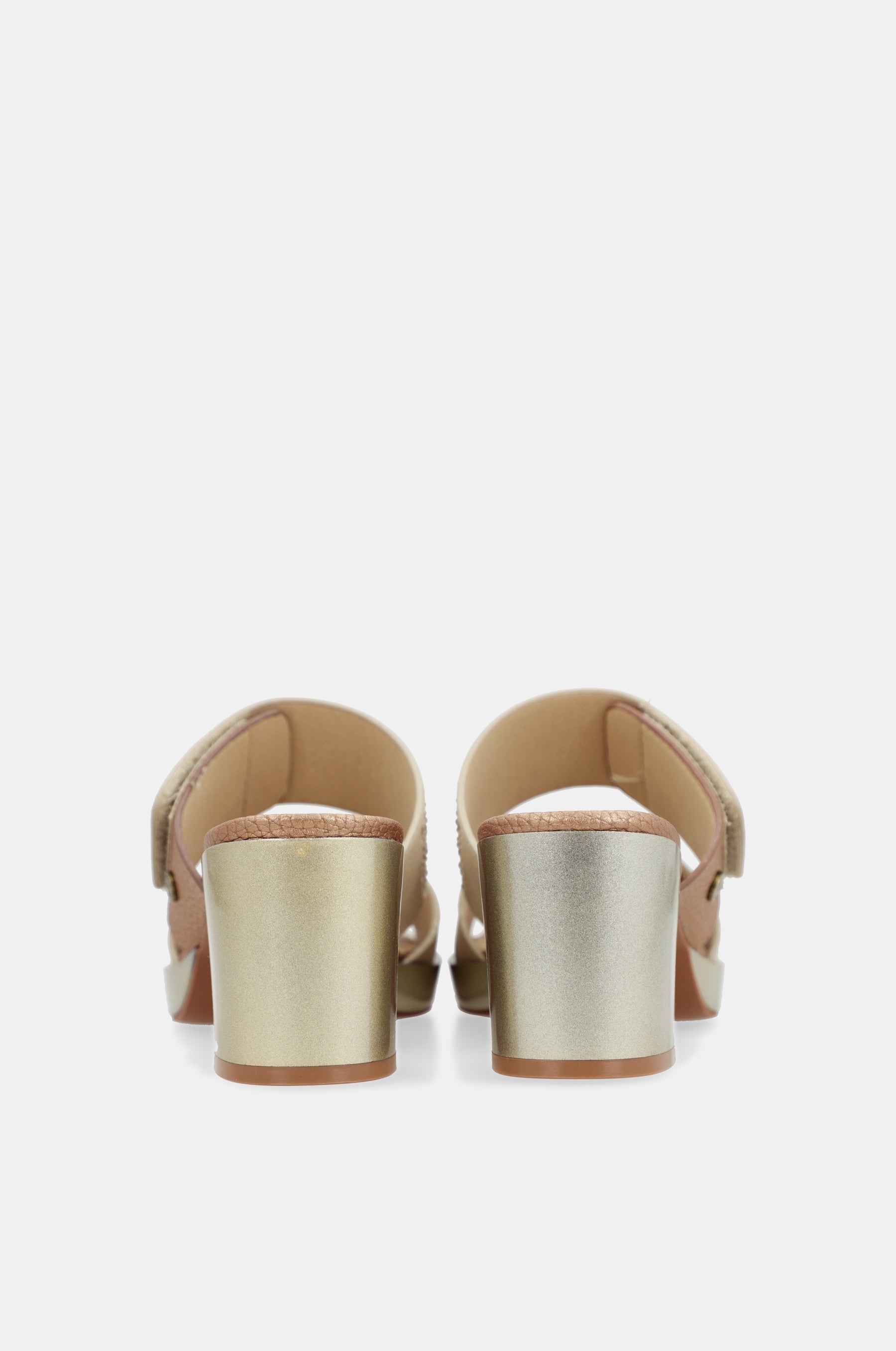 Beige Sandalen mit Strass
