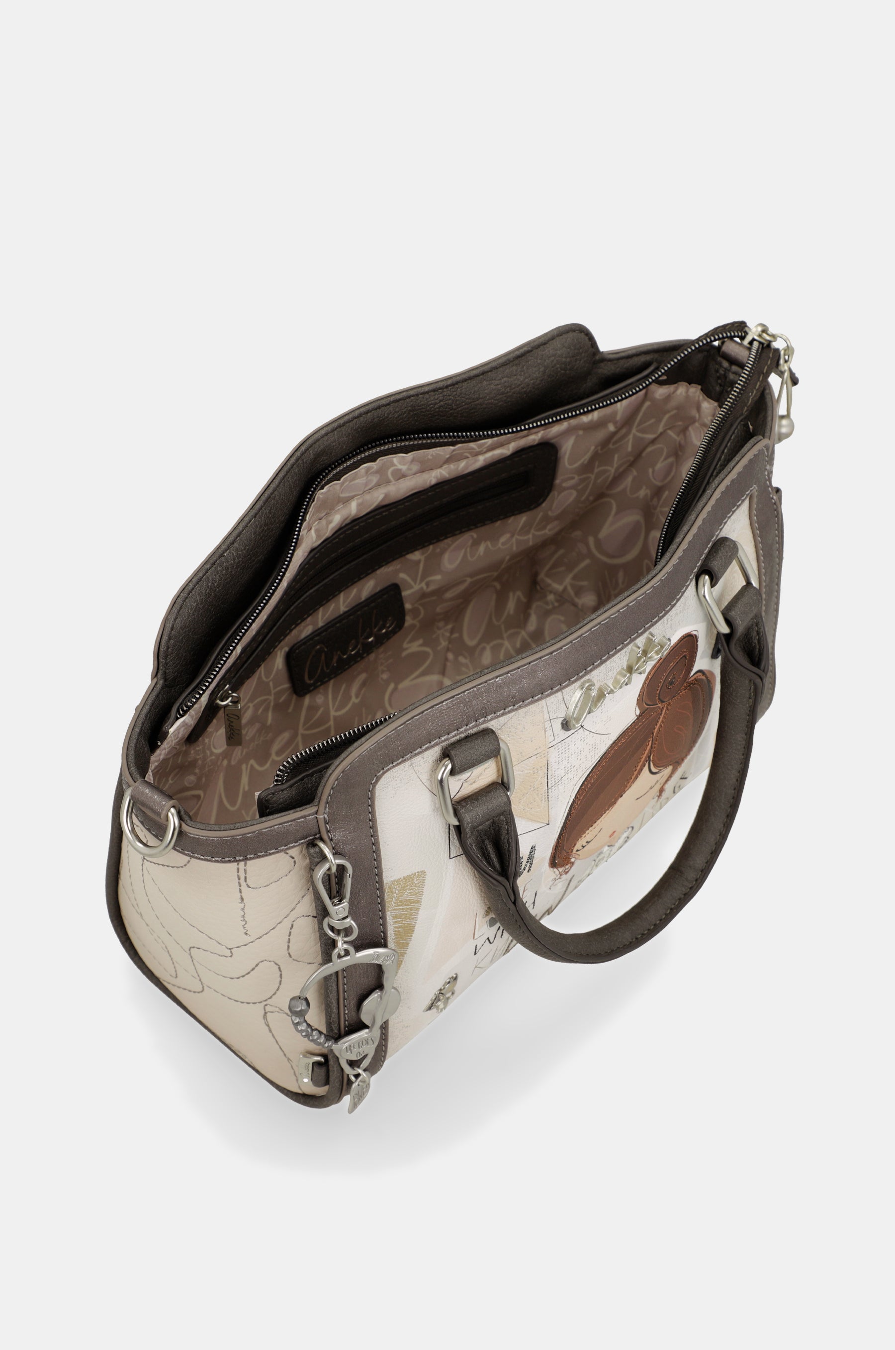 Tasche mit kurzem Griff und Umhängeriemen Sophia