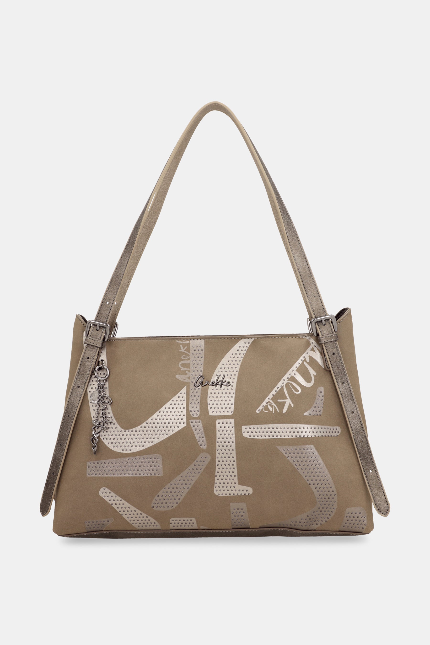 Schultertasche Taupe