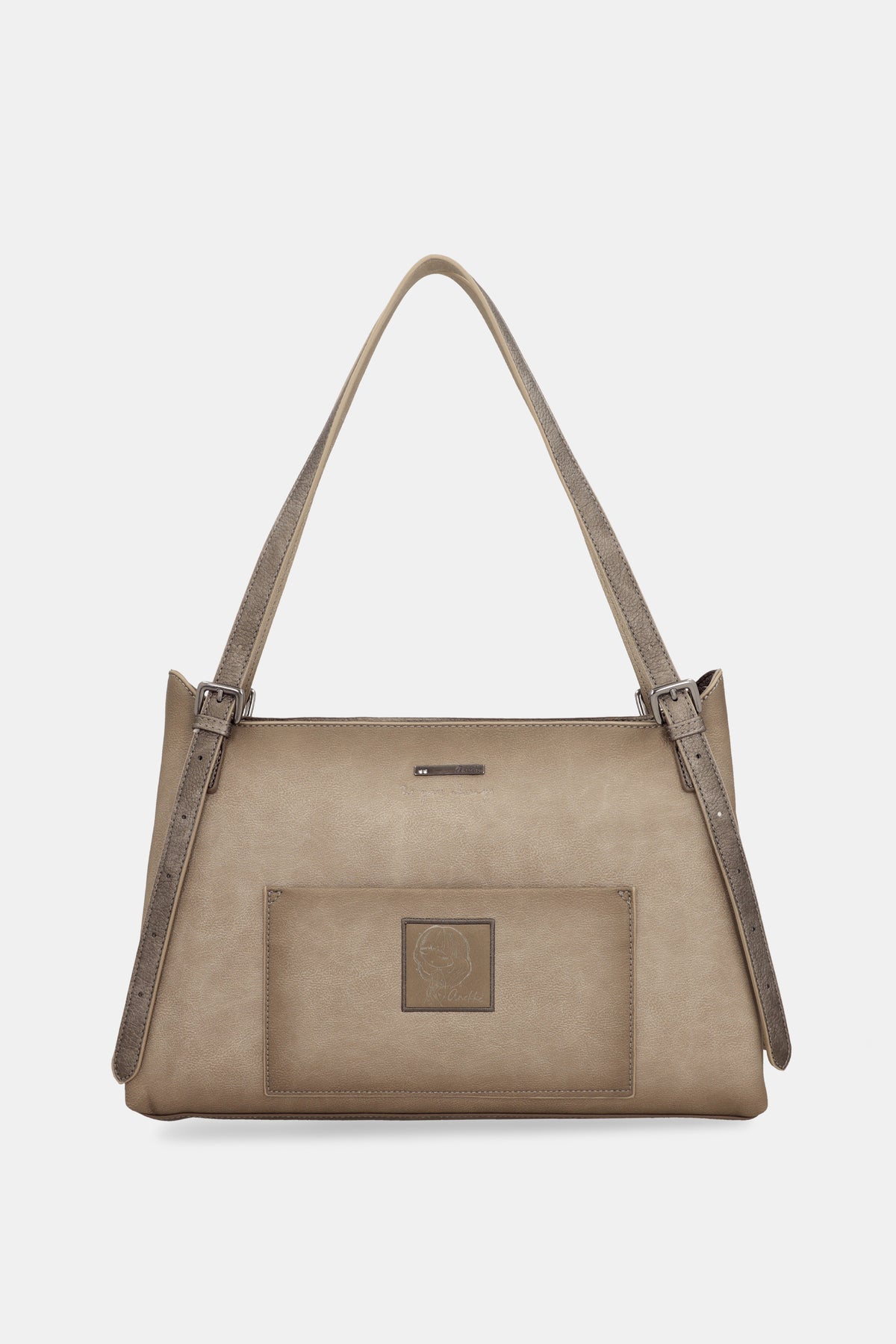 Schultertasche Taupe
