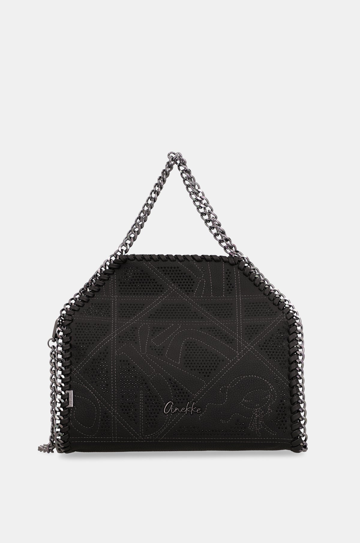 Schultertasche Iron mit metallischem Griff