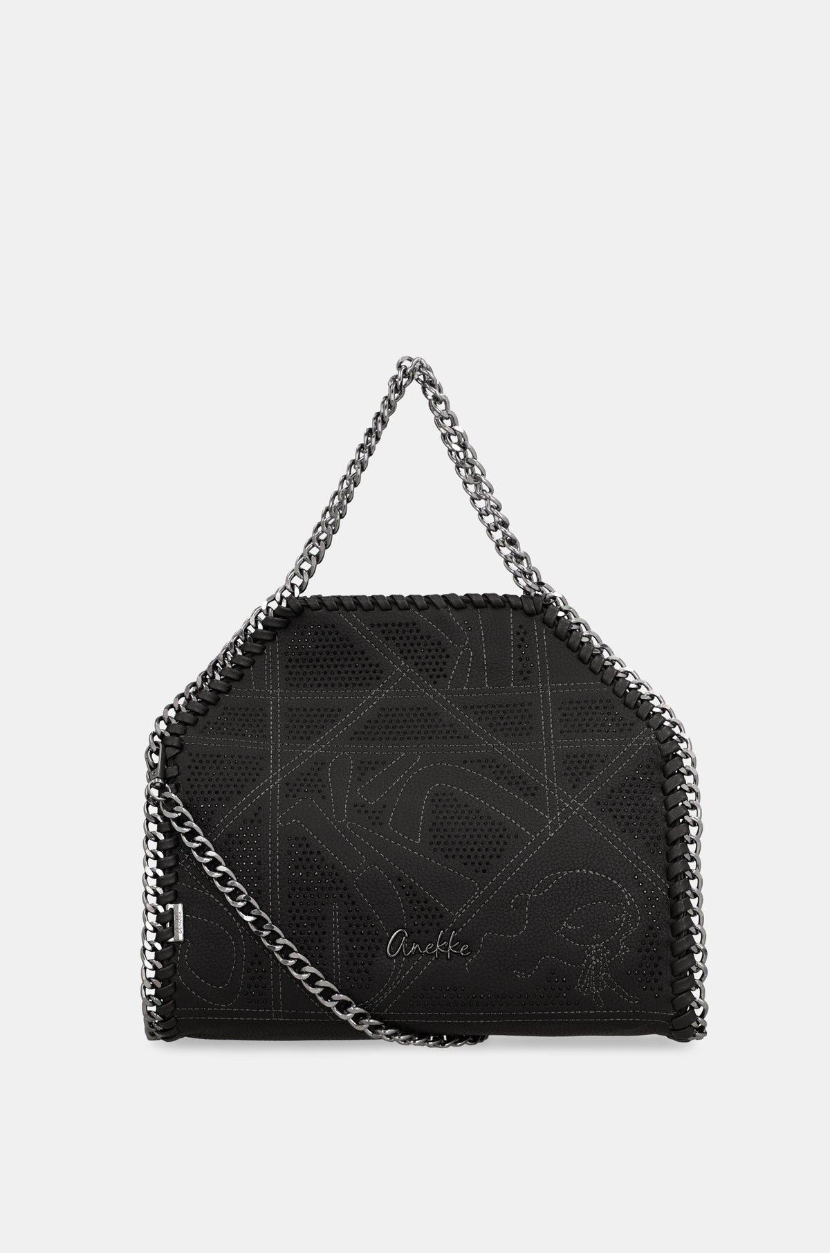 Schultertasche Iron mit metallischem Griff