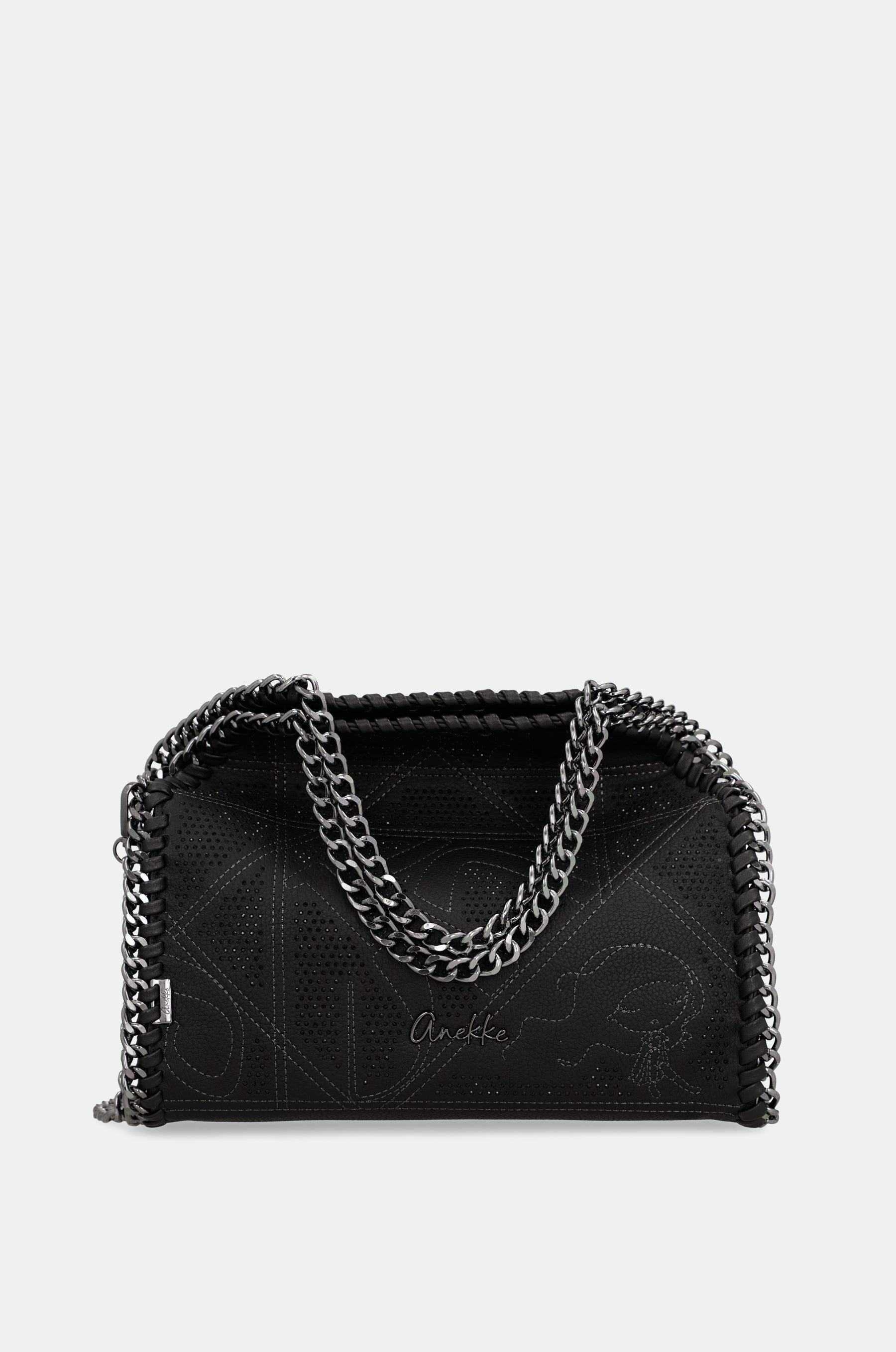 Schultertasche Iron mit metallischem Griff