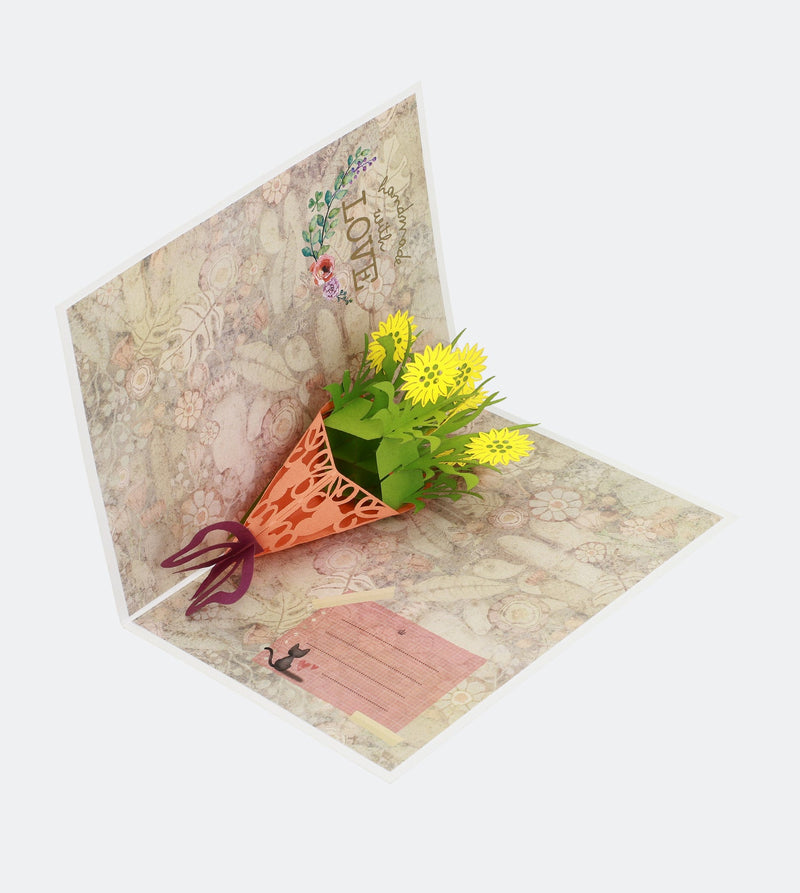 Blumenstrauß-Popup-Karte