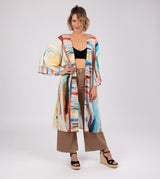 Langer bedruckter Kimono von Studio