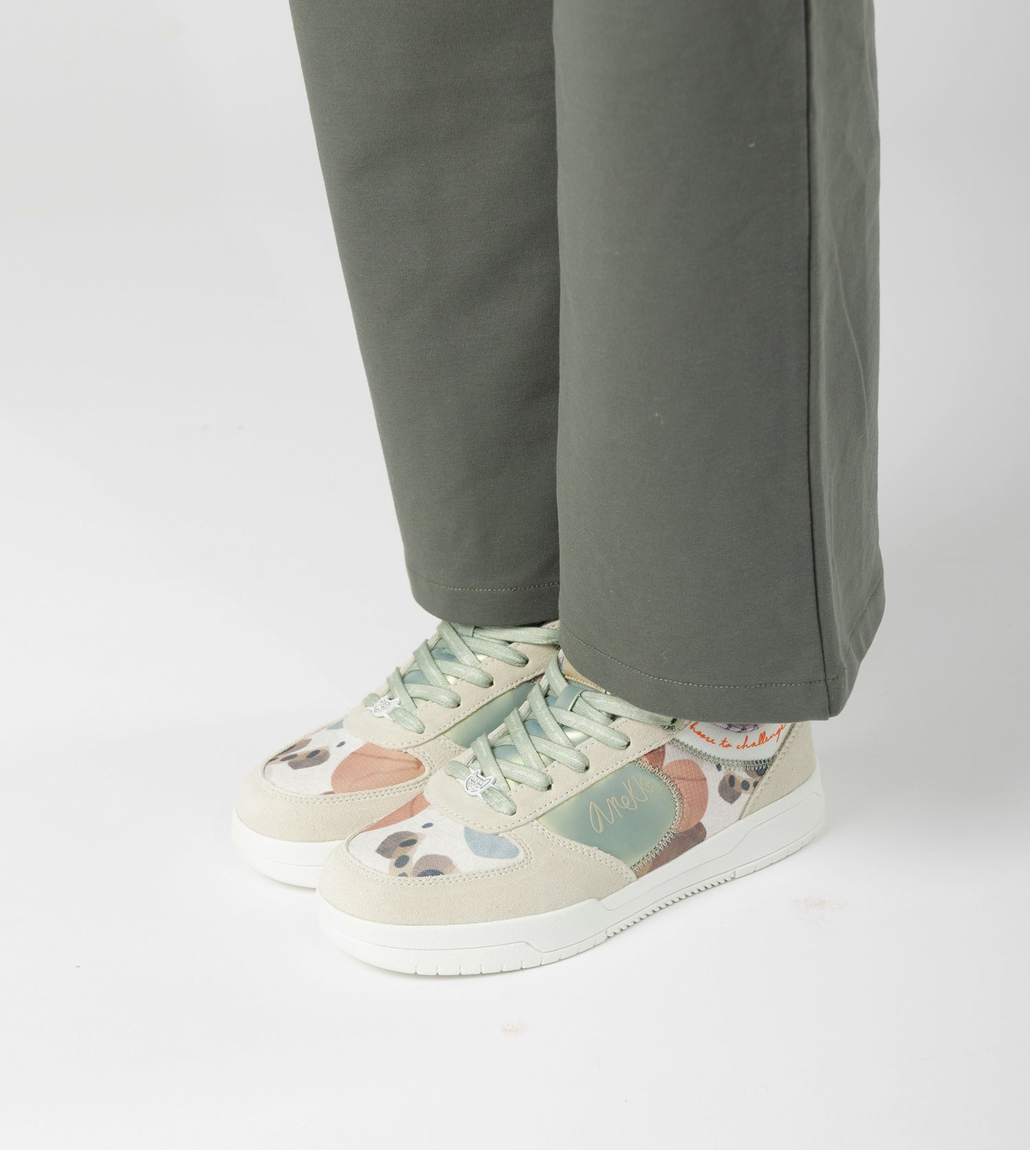 Grüne Retro-Sneakers