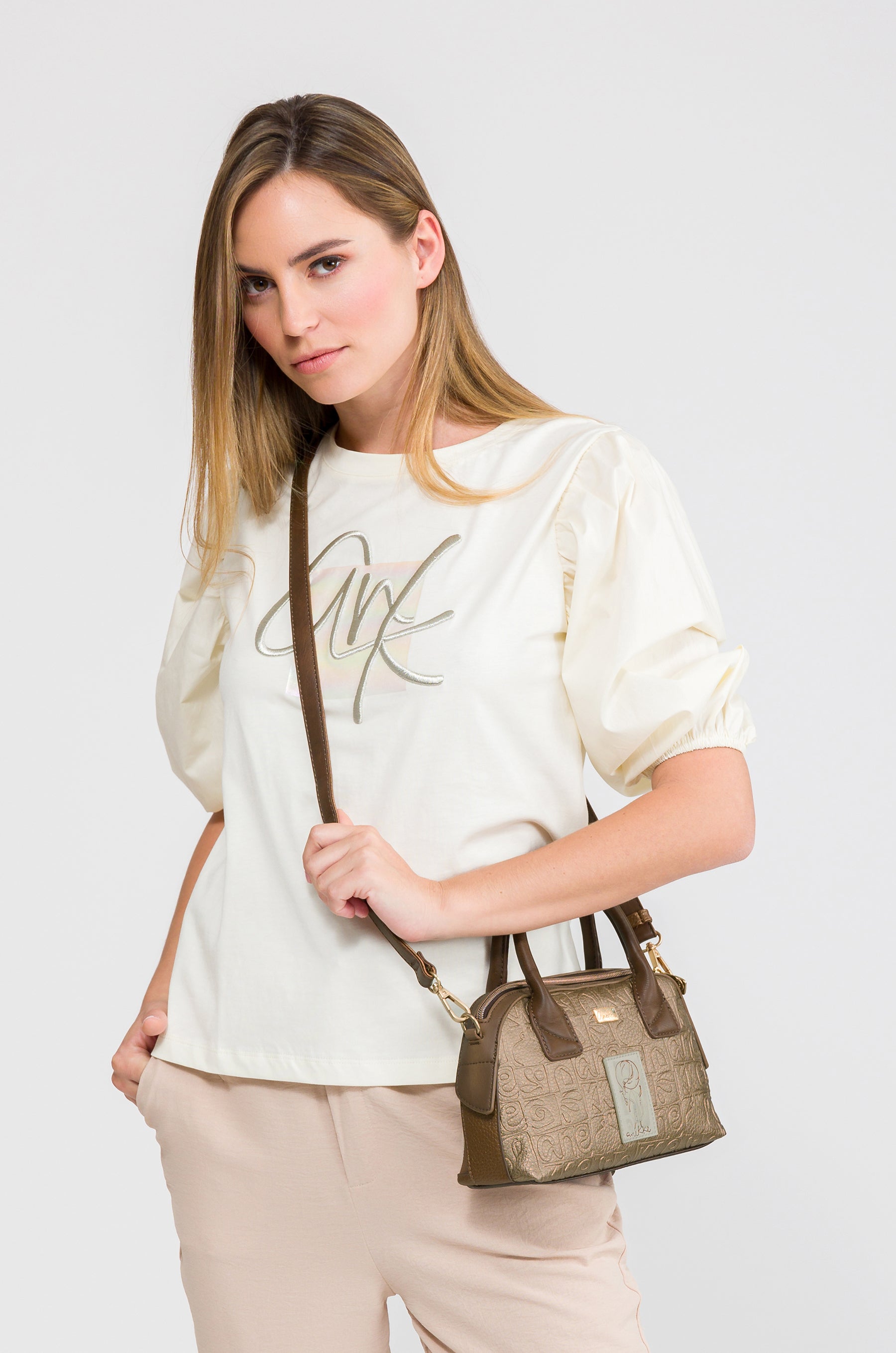 Tasche mit kurzem Griff Amphora klein