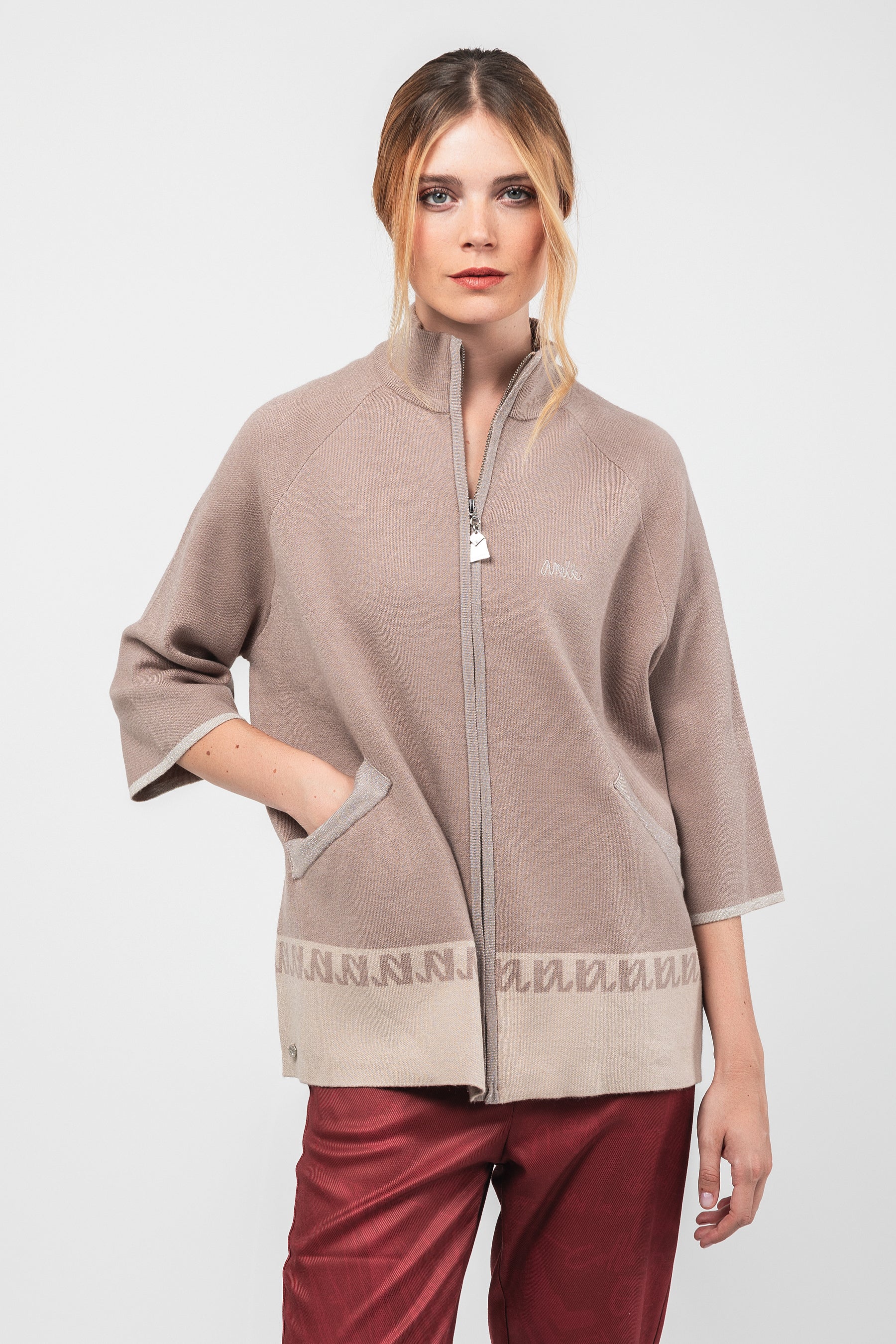 Cardigan taupe