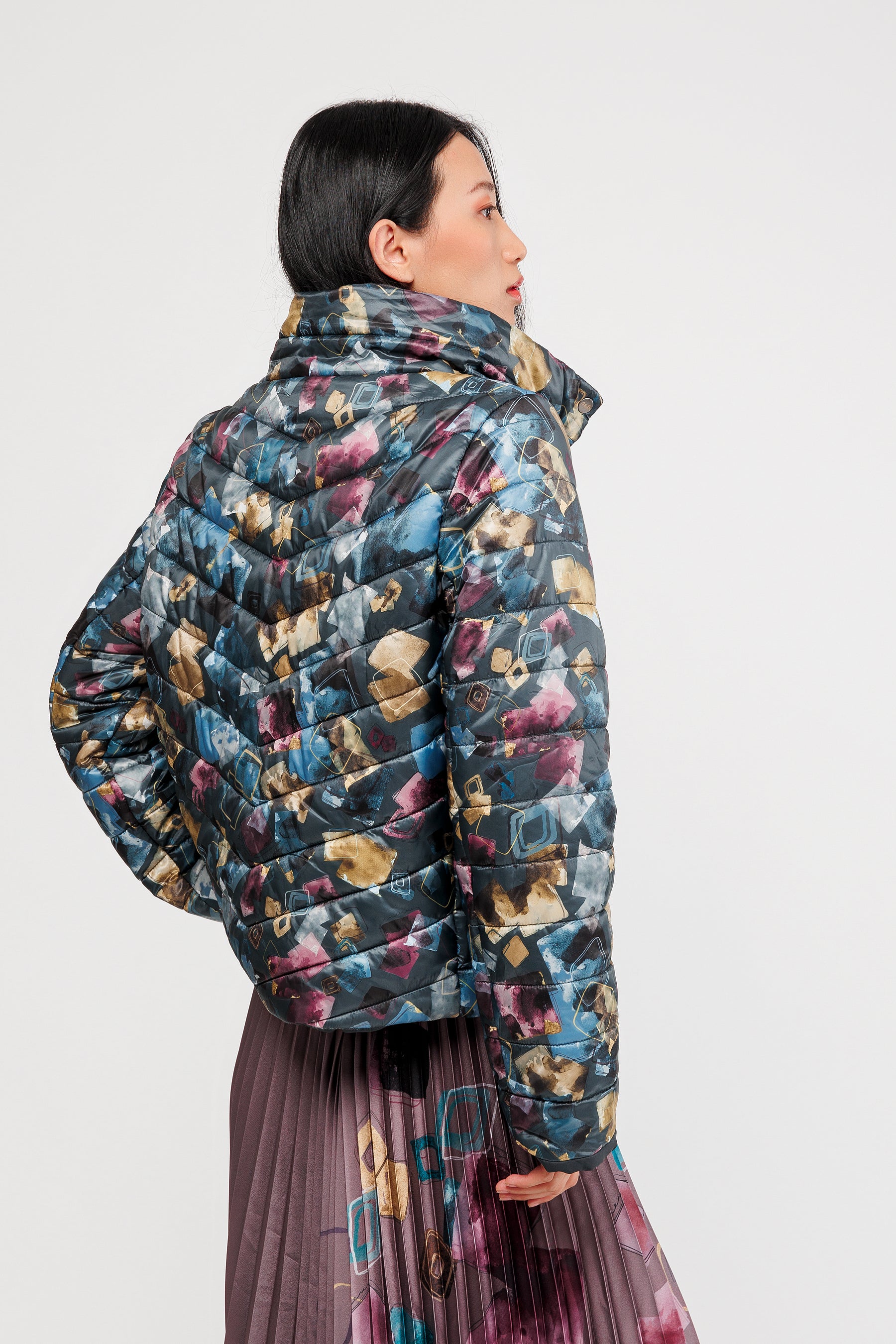 Jacke wendbar grau