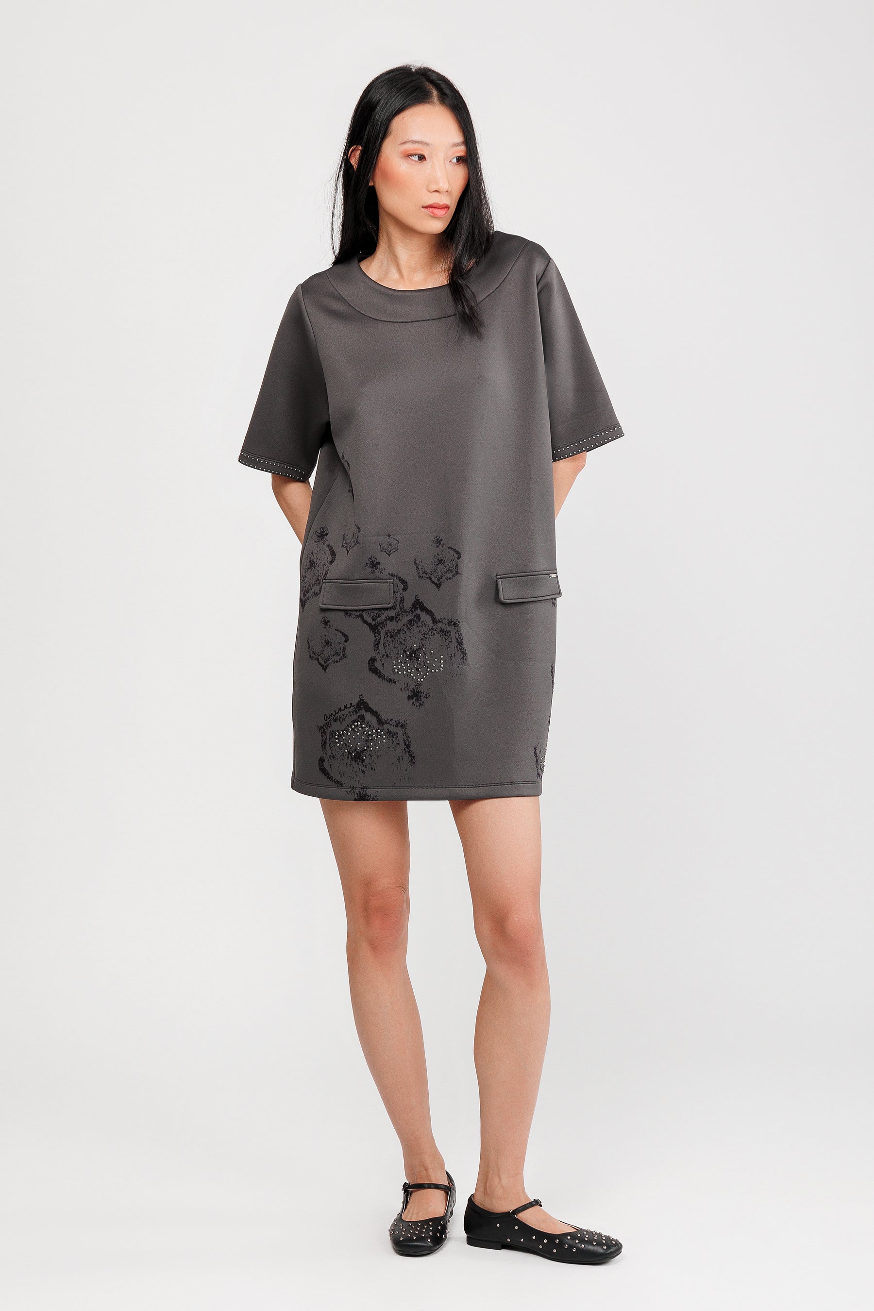Kleid grau