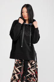 Sweatshirt mit Kapuze schwarz