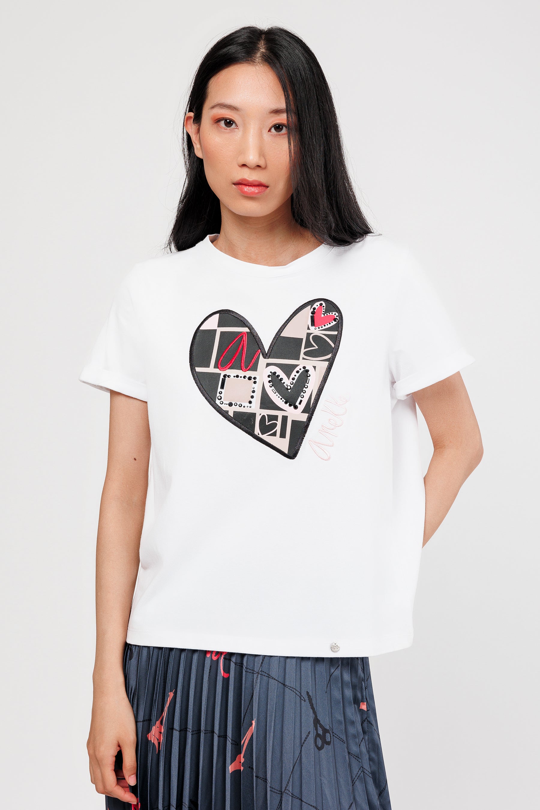 Kurzarm-T-Shirt Herz