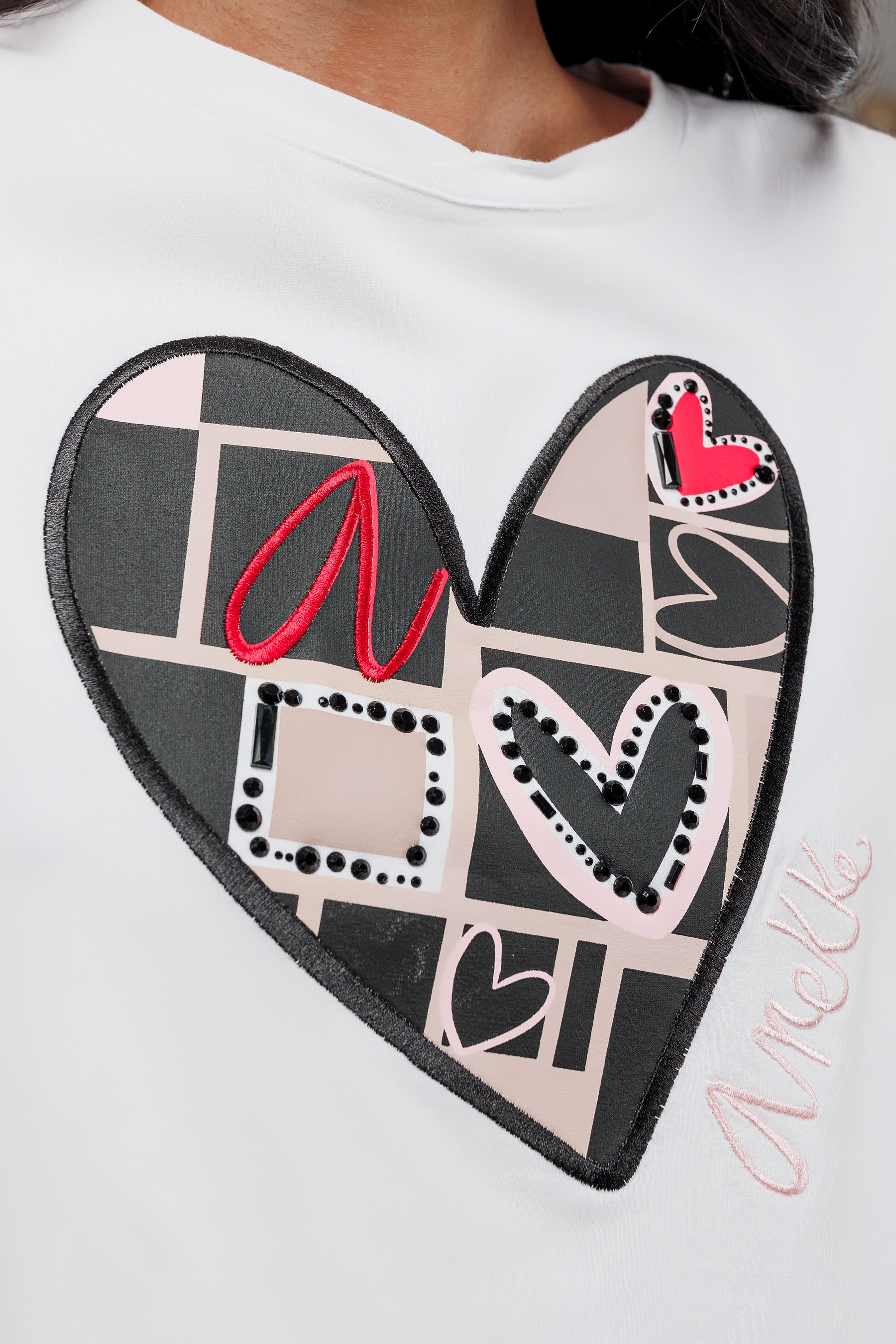 Kurzarm-T-Shirt Herz