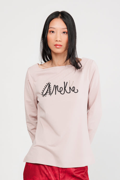 Langarm-T-Shirt rosa