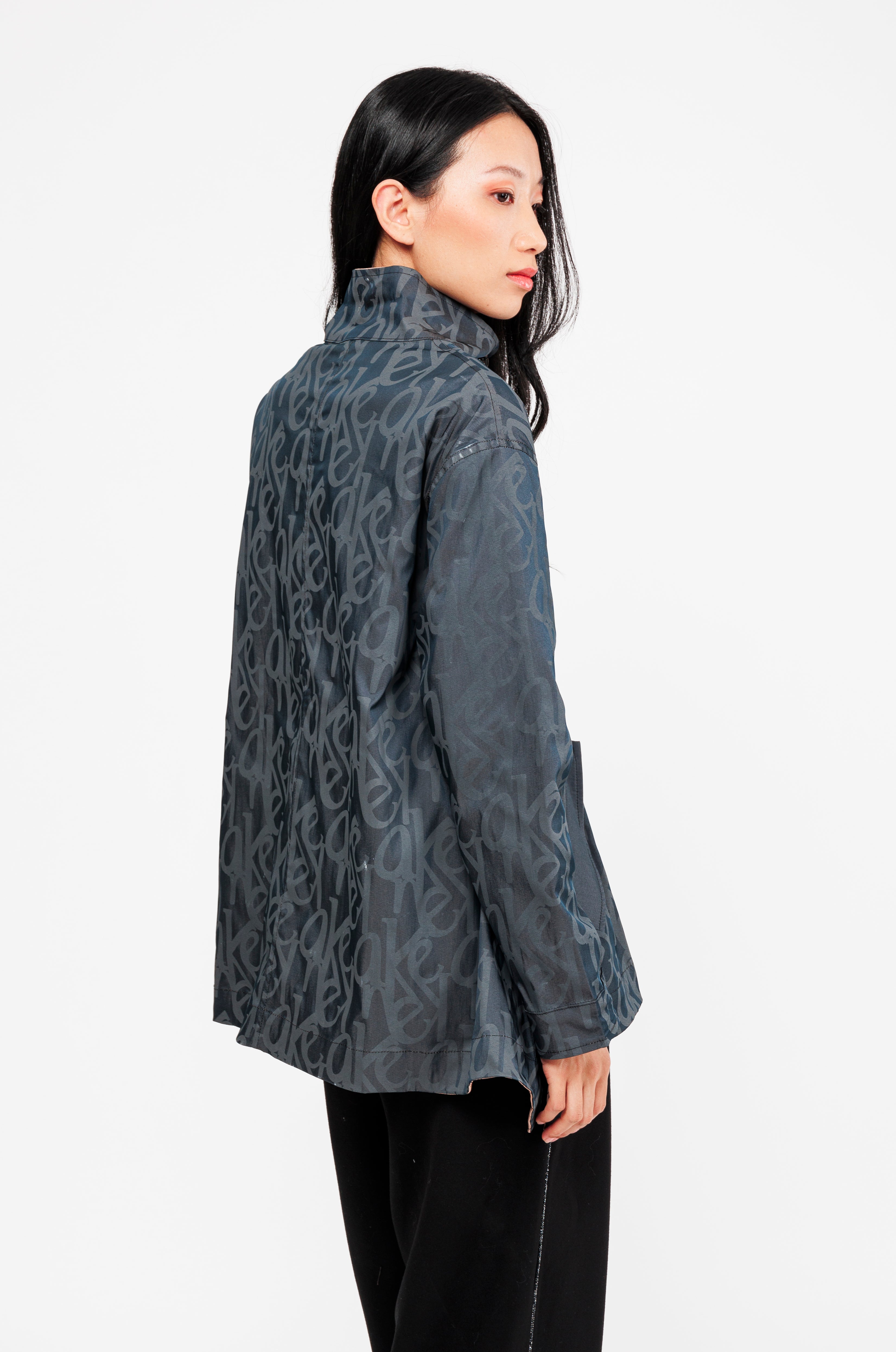 Jacke wendbar schwarz und beige