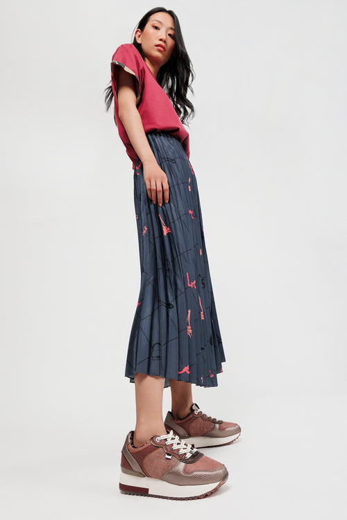 Sneakers Platform rosa metallisch