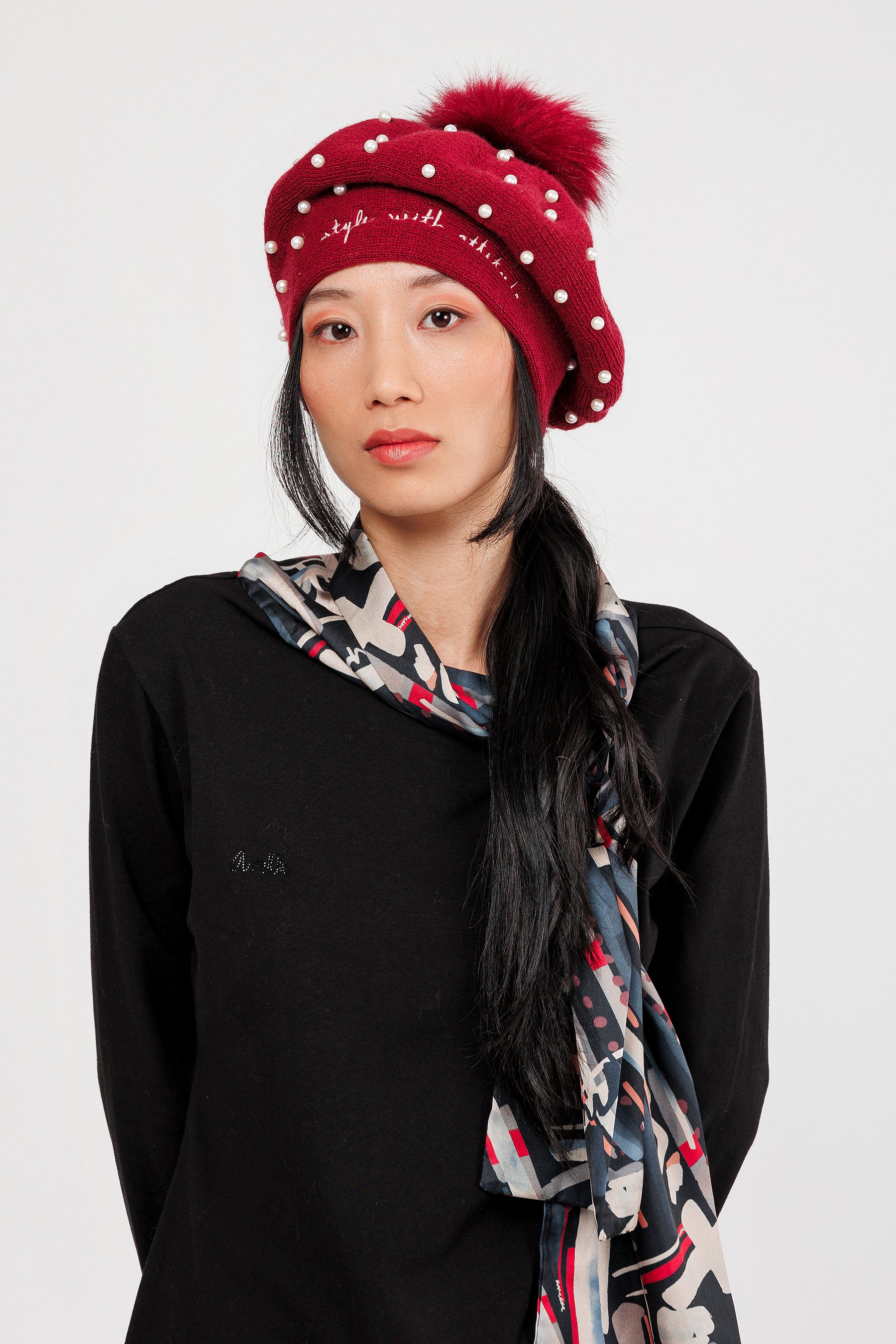 Strickbaskenmütze Mademoiselle