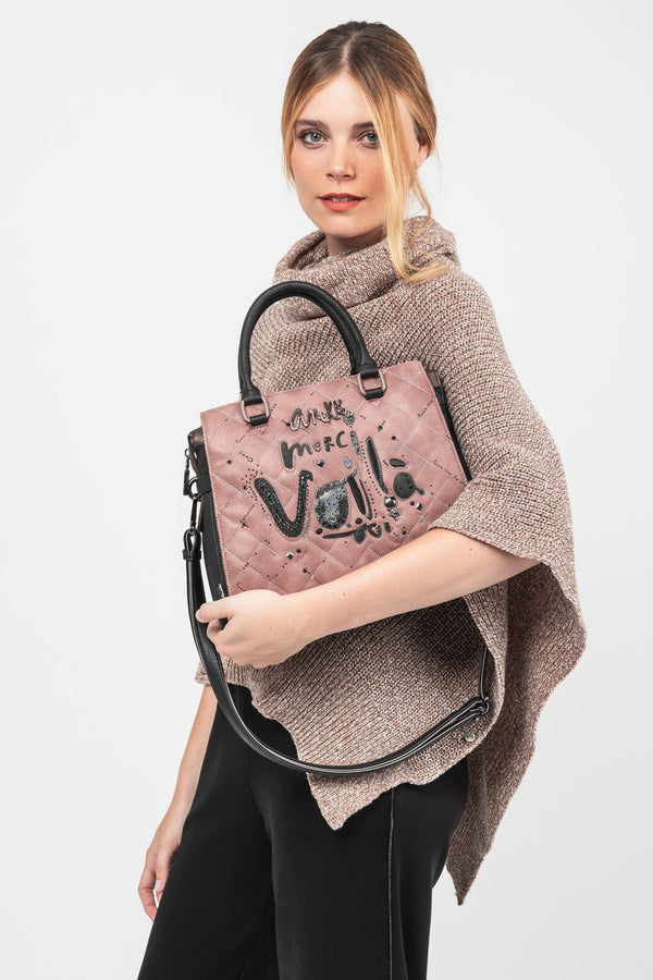 Tasche mit kurzem Henkel und Umhängeriemen Parisian
