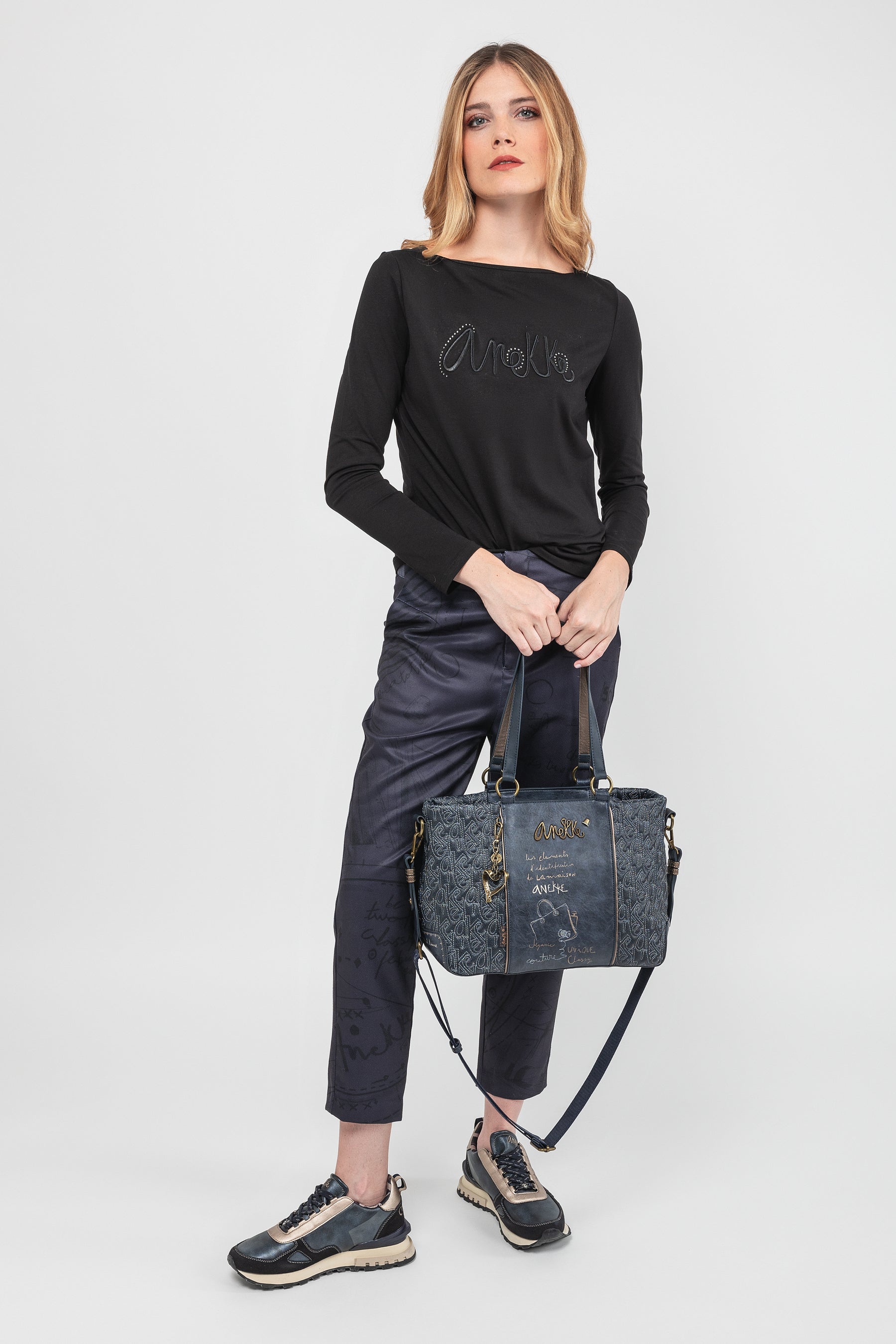 Tasche mit kurzem Henkel und Umhängeriemen Boutique