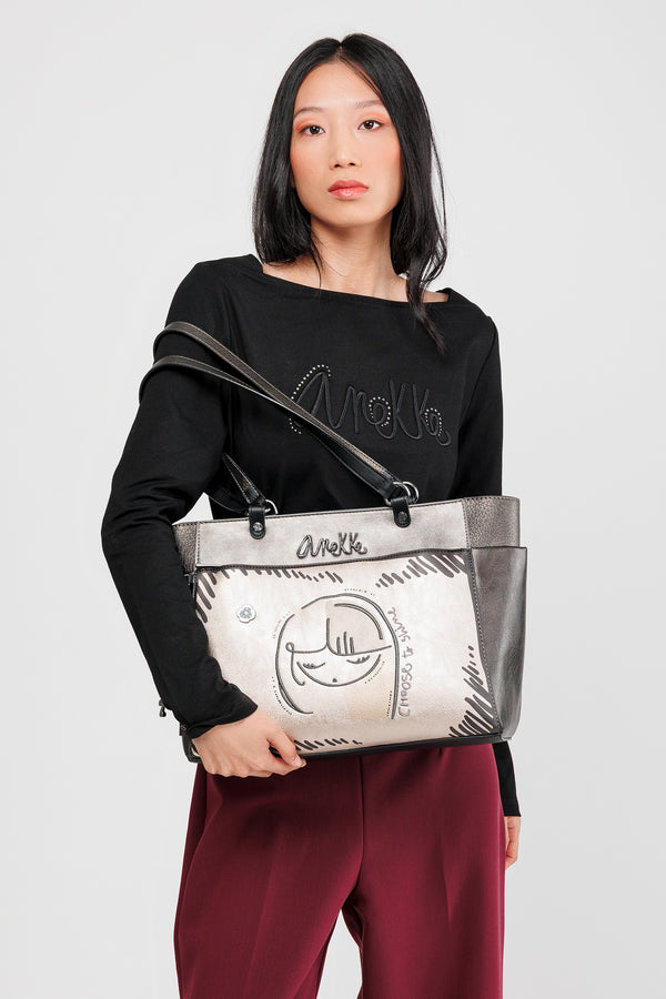 Schultertasche Nature Koko groß