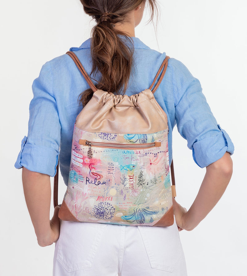 Mediterraner Rucksack mit Taschen