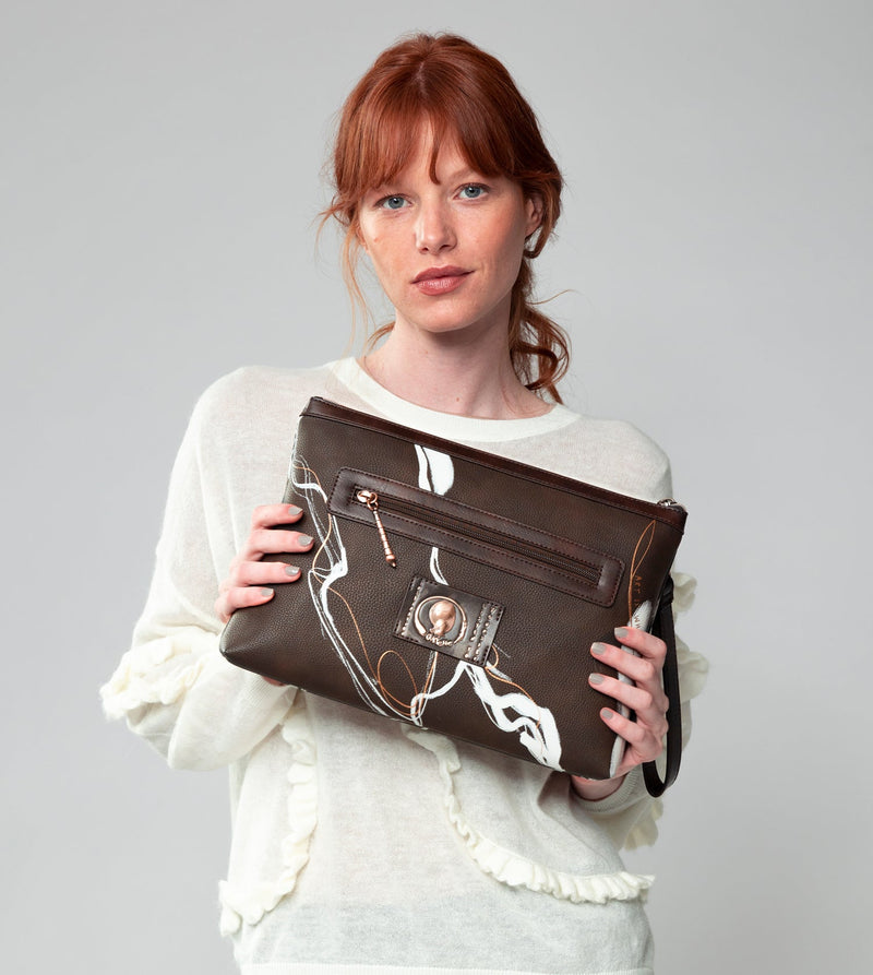 Braune Clutch von Nature Shodō