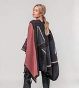 Leichter Poncho mit Print