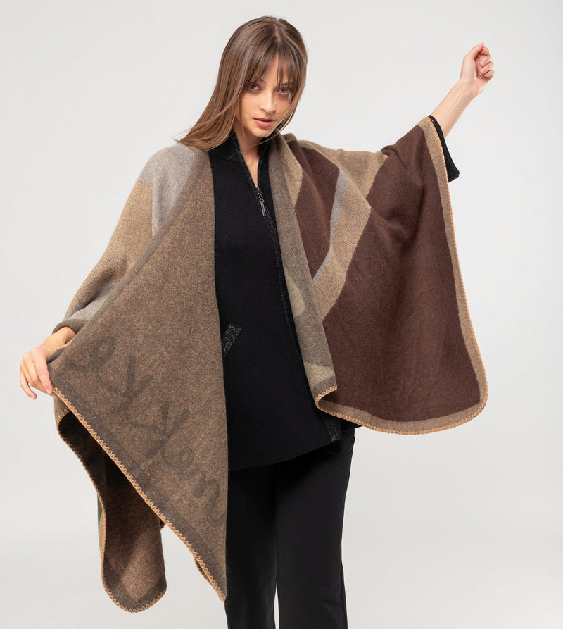 Anekke bedruckter Poncho