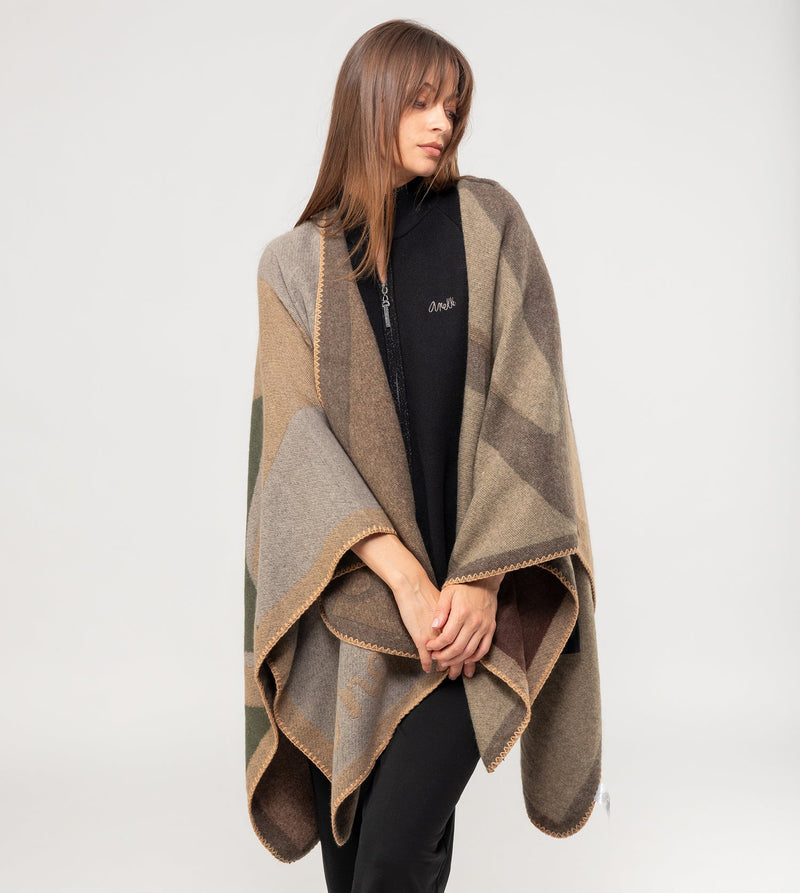 Anekke bedruckter Poncho