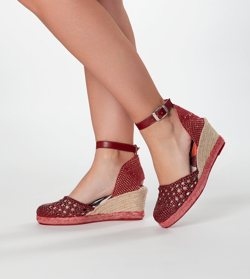 Rote Keilsandalen Alma