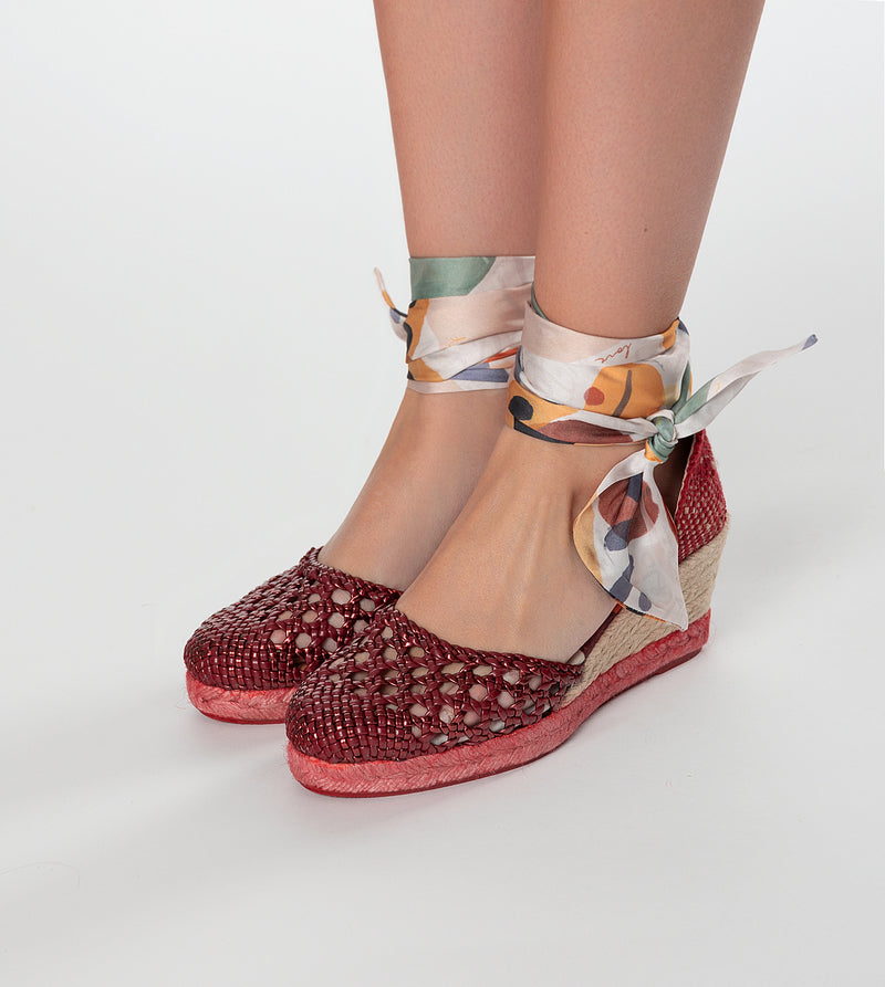 Rote Keilsandalen Alma