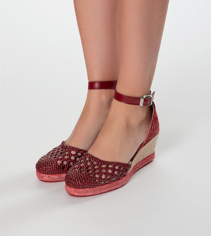 Rote Keilsandalen Alma