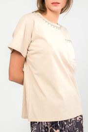 Kurzarm-T-Shirt beige Studio