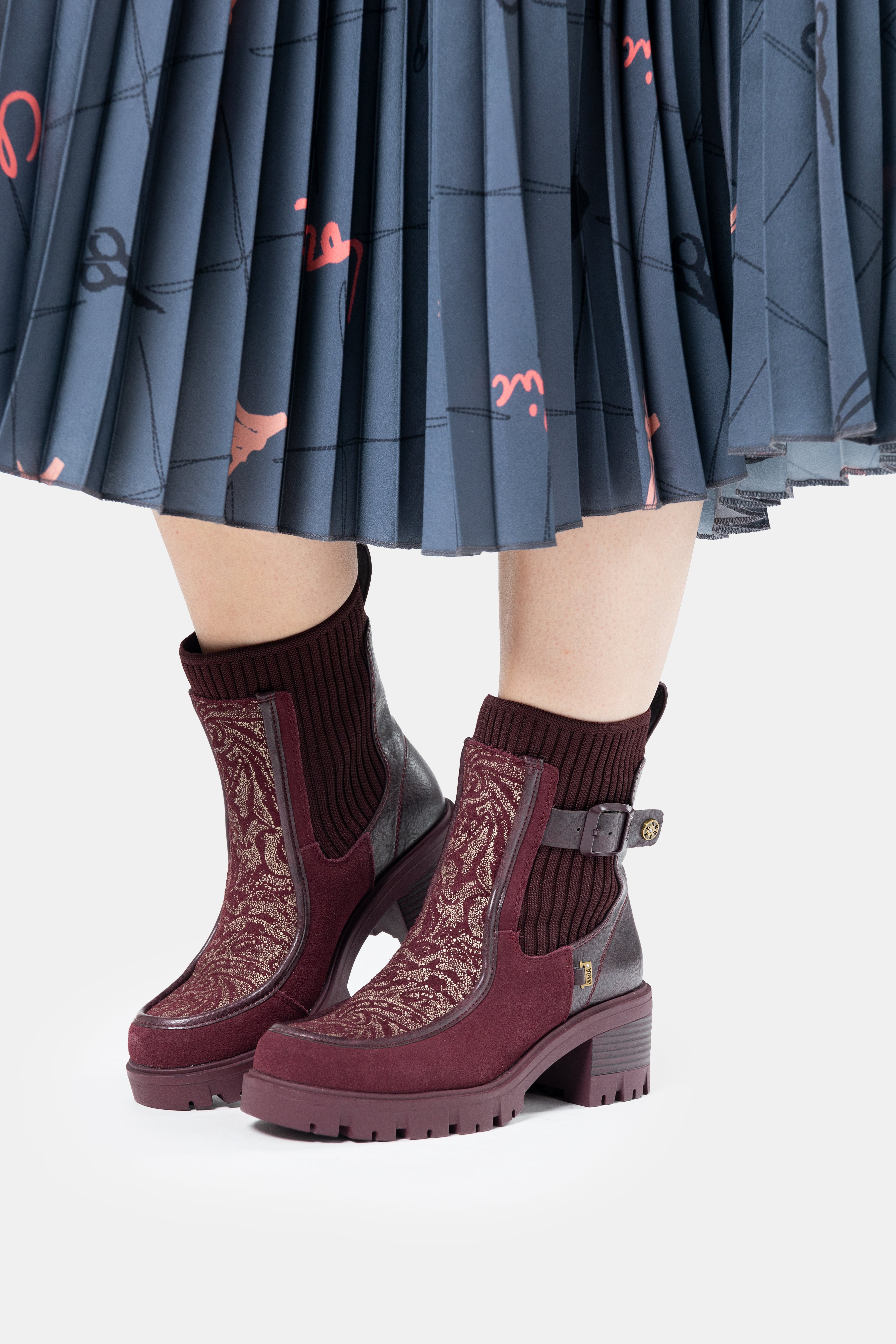 Booties bordeaux Manifesto